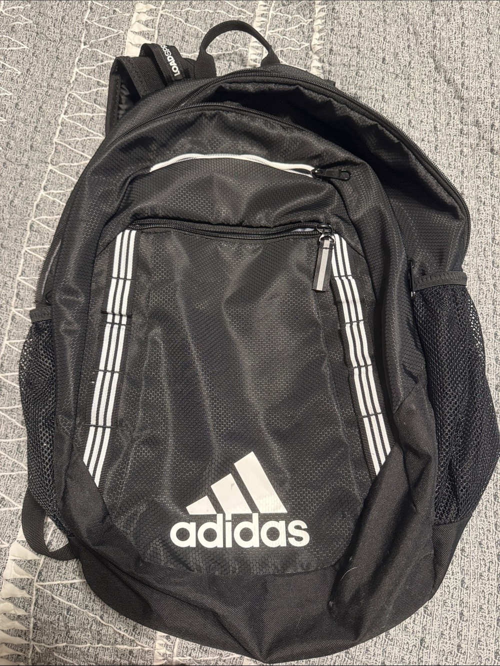 adidas Black Backpack with White Accents